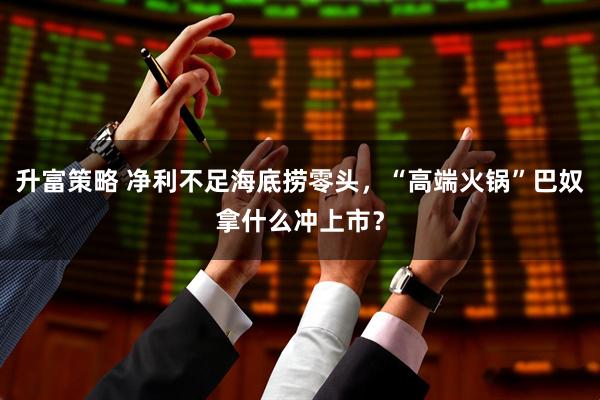 升富策略 净利不足海底捞零头，“高端火锅”巴奴拿什么冲上市？