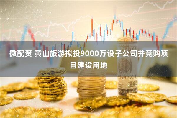微配资 黄山旅游拟投9000万设子公司并竞购项目建设用地