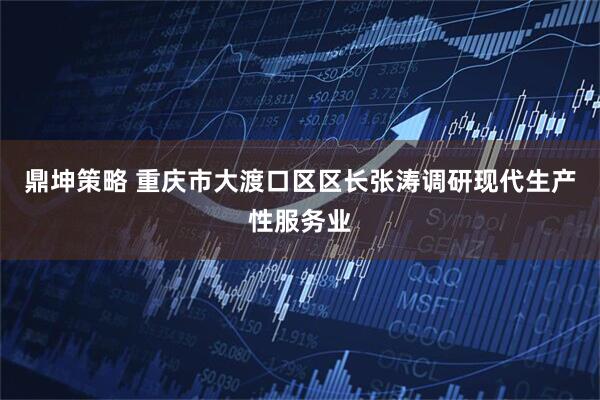 鼎坤策略 重庆市大渡口区区长张涛调研现代生产性服务业